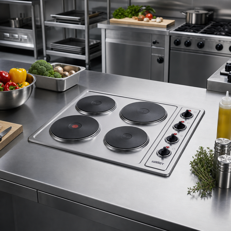 Product image #2 for 24-Inch 4-Burner Electric Built-In Cooktop with Sealed Cast Iron Elements