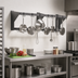 Thumbnail image #2 for Eagle Group WM72APR-X 72-Inch Wall Mounted Aluminum Double-Bar Pot Rack with 12 Hooks