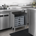 Thumbnail image #2 for Eagle 1800 Series Flatboard Top Underbar Glass Rack Storage Unit, 12 Inch Wide, 304 Stainless Steel, Open Front Cabinet Base