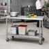Thumbnail image #2 for Advance Tabco Special Value Series Mobile Flat-Top Stainless Steel Work Table with Adjustable Undershelf, 60 x 30 Inches