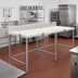 Thumbnail image #2 for Eagle Group 120 Inch x 30 Inch Poly Top Cutting Table with 4-1/2 Inch Backsplash