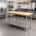 Thumbnail image #2 for Eagle Group 72-Inch x 30-Inch Hardwood Top Work Table with Galvanized Undershelf