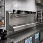 Thumbnail image #2 for Perlick Corporation 4076BK30 90-Inch 30-Faucet Modular Wall-Mount Glycol-Cooled Stainless Steel Draft Beer Dispensing Tower