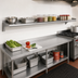 Thumbnail image #2 for Eagle Group Wall-Mounted Stainless Steel Shelf, 120 Inch W x 10 Inch D, 16 Gauge Type 430