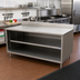 Thumbnail image #2 for BK Resources 72-Inch x 36-Inch Stainless Steel Chef Table with Open Front Cabinet Base and 5-Inch Backsplash