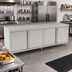 Thumbnail image #2 for John Boos Enclosed Cabinet-Base Work Table with Hinged Doors, 96 x 36 Inches, 16-Gauge Stainless Steel Top, 1-1/2 Inch Rear Riser
