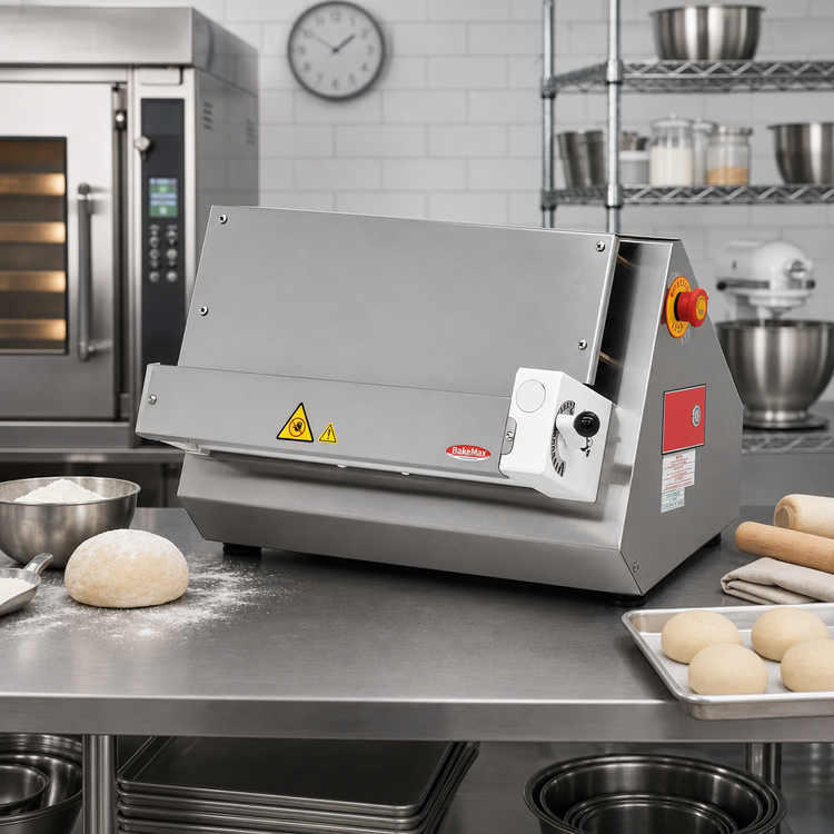Product image #2 for BakeMax BMHA05 Countertop Single Pass Dough Sheeter with 12-Inch Roller