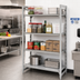Thumbnail image #3 for Cambro Camshelving Premium 4-Tier Stationary Starter Unit, 24 x 36 x 84 Inch, 3 Vented Shelves and 1 Solid Shelf, Speckled Gray
