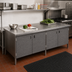 Thumbnail image #2 for John Boos Enclosed Base Work Table with Hinged Doors, Stainless Steel Top, 84 x 30 Inches