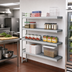 Thumbnail image #2 for Fermostock 4-Tier Add-On Polymer Shelving Unit Expansion Kit, 59