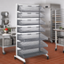 Thumbnail image #2 for Quantum Mobile Single-Sided Partition Wall Add-On Unit with 7 Baskets, 36 x 26 x 74 Inches