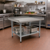 Thumbnail image #2 for Eagle Group BlendPort 18 x 30 Inch Equipment Stand with 18-Gauge 430 Stainless Steel Top, Adjustable Undershelf, and Galvanized Legs