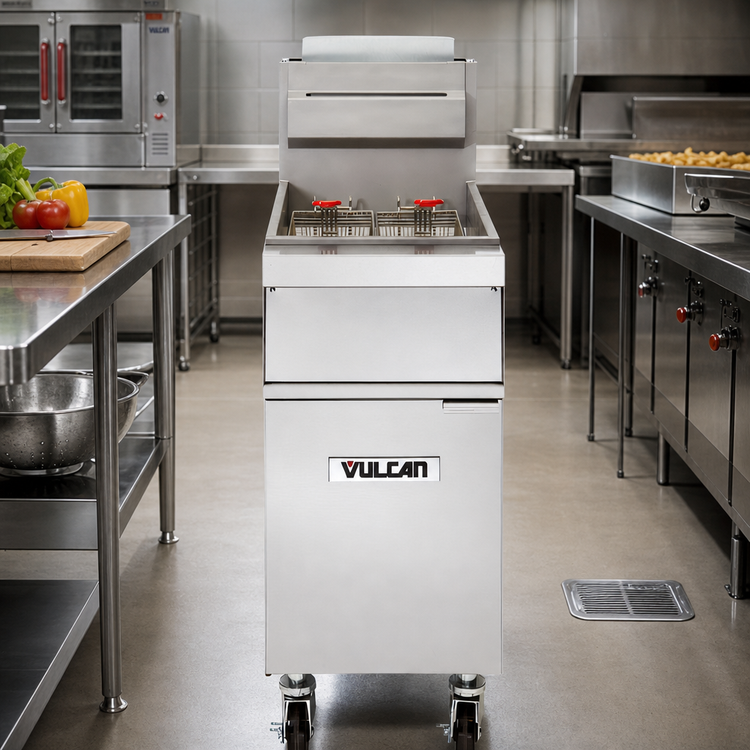 Product image #3 for Vulcan GRM Series 21-Inch Freestanding Gas Fryer, 65-70 lb Capacity, Millivolt Controls