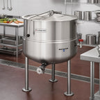 Thumbnail image #2 for Cleveland Range KDL100 100-Gallon Direct Steam Kettle with 2/3 Steam Jacket, 316 Stainless Steel Liner and Tri-Leg Base