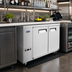 Thumbnail image #2 for Atosa Shallow Depth Two-Section Back Bar Cooler, 15 Cu. Ft., 2 Solid Doors