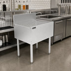 Thumbnail image #3 for Perlick Corporation Top Shelf TS29DB Freestanding Stainless Steel Underbar Drainboard, 29-Inch Wide, Pitched Top, 6-Inch Backsplash