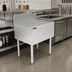 Thumbnail image #3 for Top Shelf TS Series 29-Inch Wide Freestanding Stainless Steel Underbar Drainboard with 6-Inch Backsplash