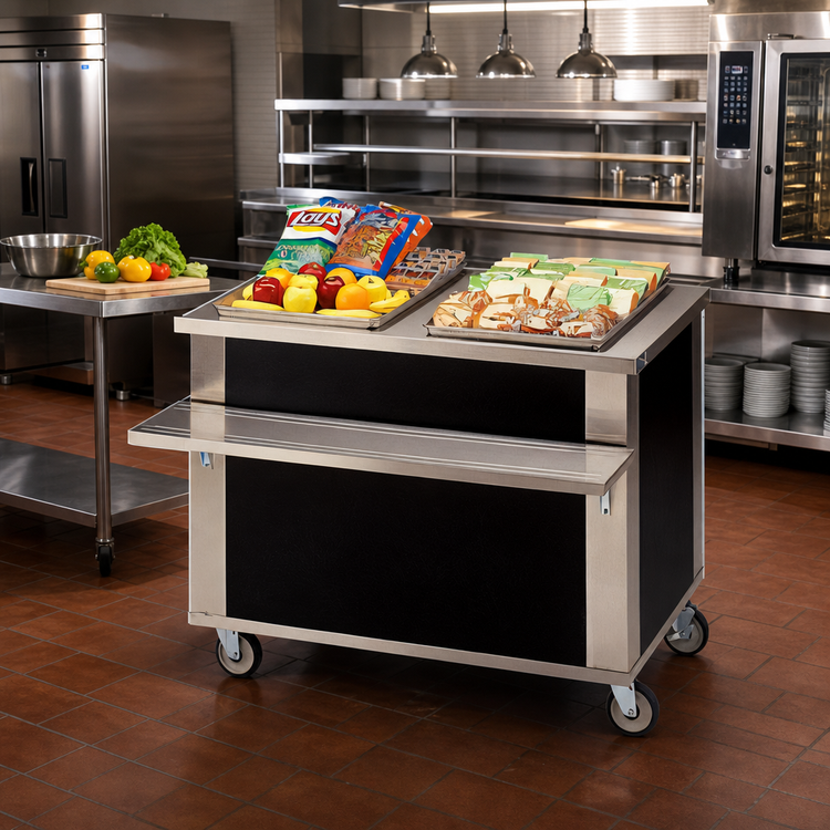 Product image #2 for Dinex DineXpress 32-Inch Mobile Modular Solid Top Utility Serving Counter