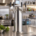 Thumbnail image #2 for 4-Faucet Air-Cooled Countertop Column Draft Beer Tower with Polished Stainless Steel Finish