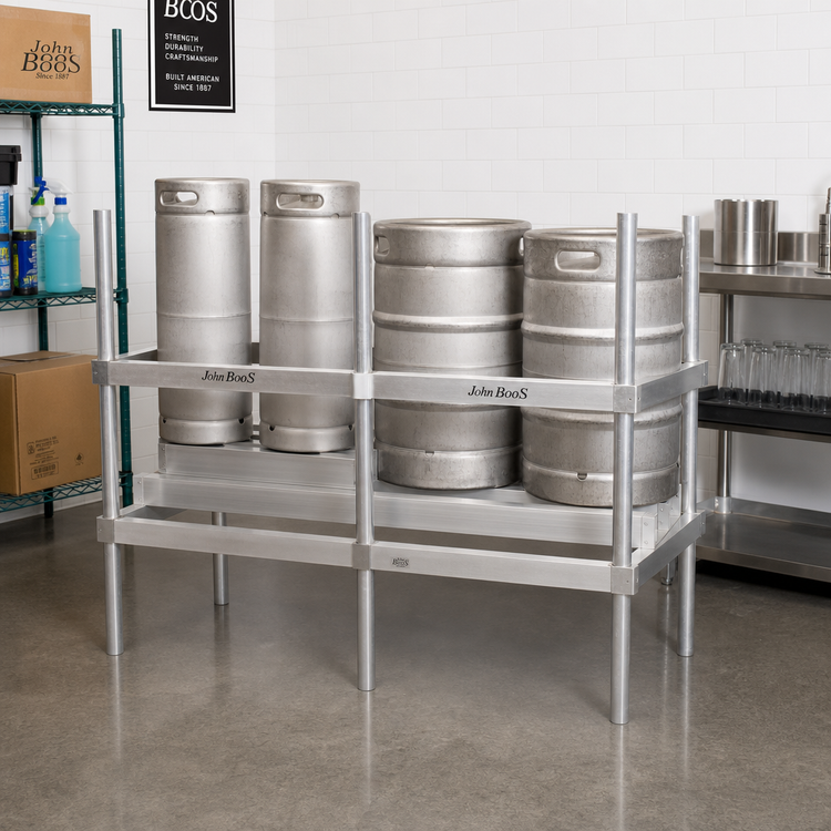 Product image #2 for John Boos Aluminum Rear Keg Strap for 72-Inch x 20-Inch Keg Rack