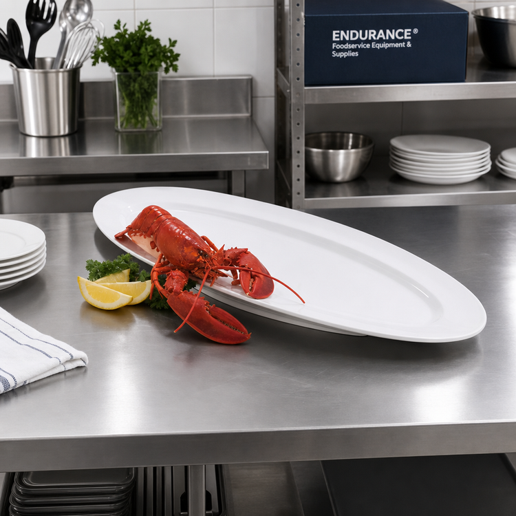 Product image #2 for Endurance 28-Inch Oval White Melamine Boat Platter