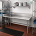 Thumbnail image #2 for John Boos Pro-Bowl 108-Inch Clean Straight Dishtable, Right-to-Left, 16-Gauge Stainless Steel