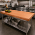 Thumbnail image #2 for Boos Block American Cherry Edge Grain Kitchen Countertop, 120 x 32 x 3 Inch, Full-Length Rails, Penetrating Oil Finish