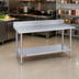 Thumbnail image #2 for Duke 72-Inch x 24-Inch Stainless Steel Work Table with 5-Inch Riser and Undershelf
