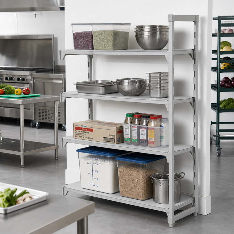 Product image #3 for Camshelving Premium 24-Inch x 72-Inch x 84-Inch 4-Shelf Solid Add-On Polymer Shelving Unit
