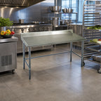 Thumbnail image #2 for Eagle Group Spec-Master T3030STEM-BS 30 x 30-Inch Stainless Steel Work Table, 14-Gauge 300 Series Top, 4-1/2-Inch Backsplash