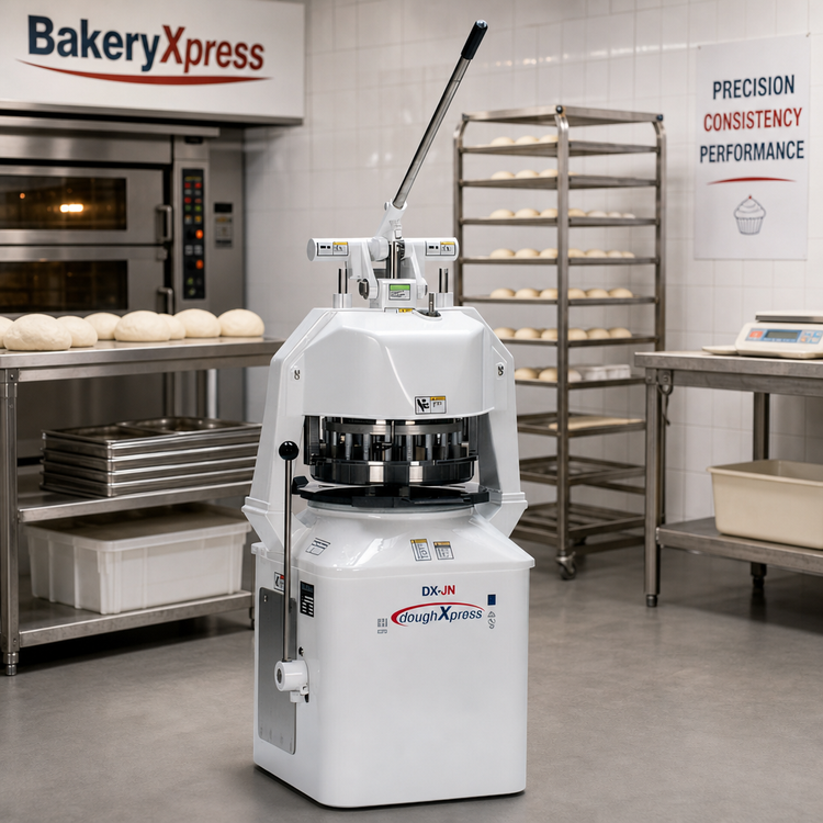 Product image #2 for BakeryXpress DX-JN Semi-Automatic Floor Dough Divider/Rounder Combo