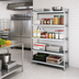 Thumbnail image #2 for Fermostock 5-Tier Polymer Shelving Unit Expansion Kit, 38 x 18 x 83 Inches, 800 lb. Shelf Capacity
