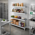 Thumbnail image #2 for Fermostock 4-Tier Polymer Shelving Expansion Kit, 68W x 14D x 71H, Add-On Unit