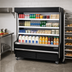 Thumbnail image #2 for Vertical Open Display Merchandiser Cooler, 19 Cu. Ft., 73-1/4 Inch Wide, Black, Self-Contained Refrigeration, 28-Inch Deep