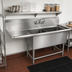 Thumbnail image #2 for John Boos Pro-Bowl Floor Model 2-Compartment Sink with Left Drainboard, 100-3/16 Inches Wide, 14-Gauge Stainless Steel