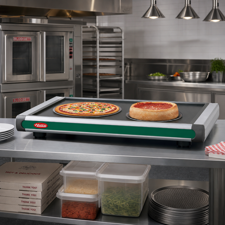 Product image #2 for Hatco Glo-Ray Designer Free-Standing Heated Shelf, 66.25-Inch W, 4 Full-Size Pan Capacity
