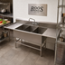 Thumbnail image #2 for John Boos Pro-Bowl 3-Compartment Stainless Steel Sink with Left and Right 30-Inch Drainboards, 24 x 24 x 12-Inch Bowls