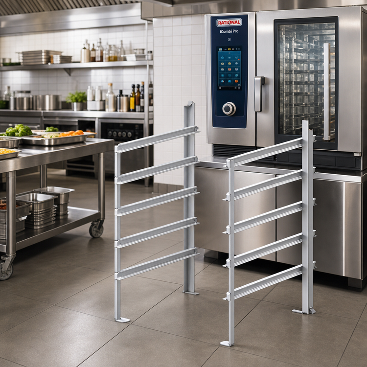 Product image #2 for RATIONAL Hinging Rack Rails for SCC 61/CMP 61 Series, 5-Rail