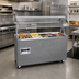 Thumbnail image #2 for Vollrath 2-Series Affordable Portable 4-Well Mobile Hot Food Station with Buffet Breath Guard and Enclosed Storage Base, 60 Inch, 208-240V, Granite