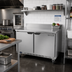 Thumbnail image #2 for Beverage-Air WTR48AHC-FIP 48-Inch Two-Section Worktop Refrigerator with Solid Doors and Foamed-In-Place Backsplash