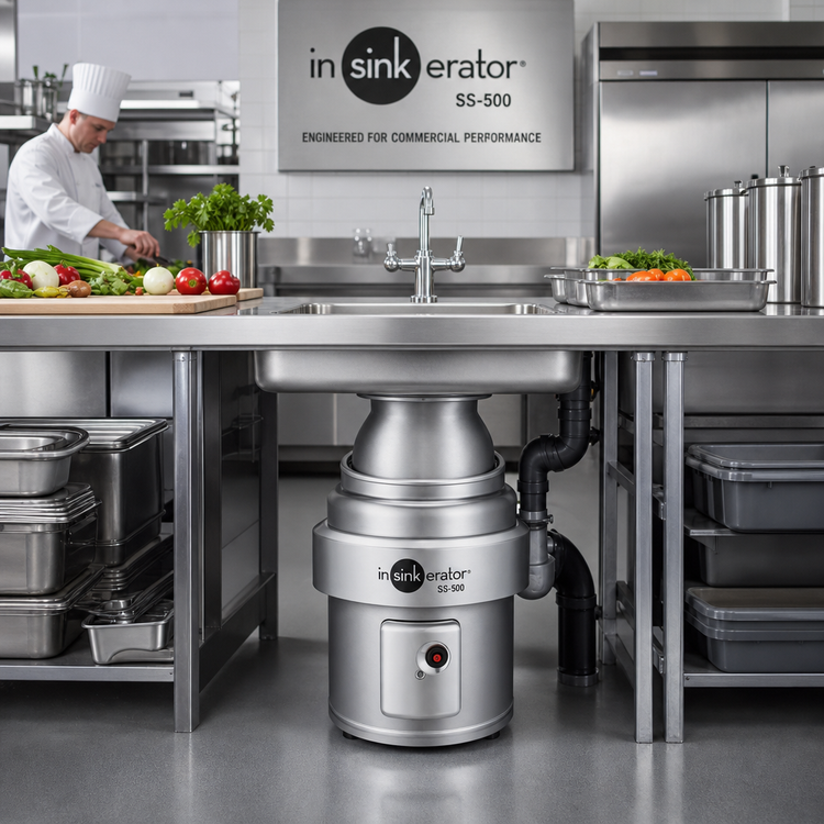 Product image #2 for InSinkErator SS-500 5 HP Commercial Food Waste Disposer Package with #7 Collar Adaptor