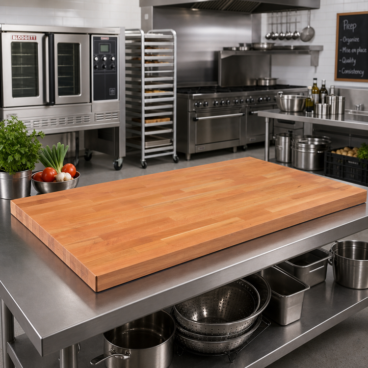 Product image #2 for John Boos Boos Block American Cherry Blended Edge Grain Kitchen Countertop, 60 x 42 x 1-1/2 Inch, Flat
