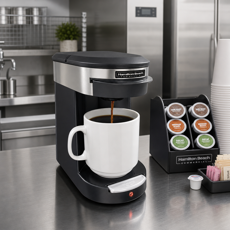 Product image #2 for Hamilton Beach Commercial Front-Loading Single Cup Pod Coffee Maker