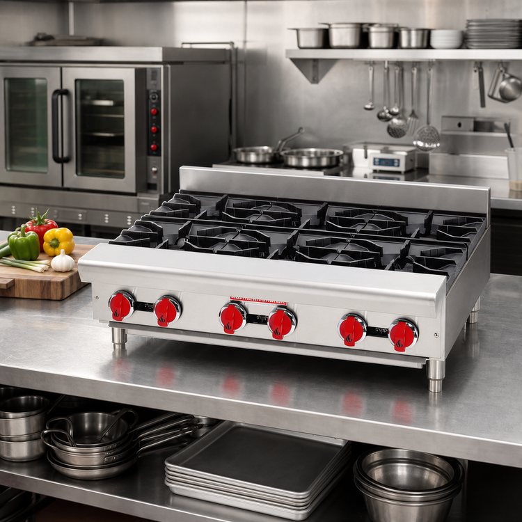 Product image #2 for American Range 60-Inch Countertop Gas Hot Plate with 10 Open Burners