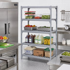 Thumbnail image #3 for Cambro Camshelving® Premium CPSK2154V4480 4-Shelf Vented Polymer Shelving Kit, 54"W x 21"D, Speckled Gray