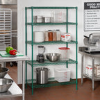 Thumbnail image #2 for Quantum WR74-1236P 36"W x 12"D x 74"H Wire Shelving Starter Kit, 4-Shelf Stationary Unit, Green Epoxy Finish