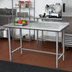 Thumbnail image #2 for Advance Tabco Special Value 72-Inch x 30-Inch 16-Gauge 430 Stainless Steel Open Base Work Table with 1-1/2-Inch Rear Backsplash