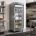 Thumbnail image #2 for Kelvinator Commercial KCHRI25R1GDR 1-Section Glass Door Reach-In Refrigerator, 22.7 Cu. Ft., Right-Hinged, Bottom-Mount