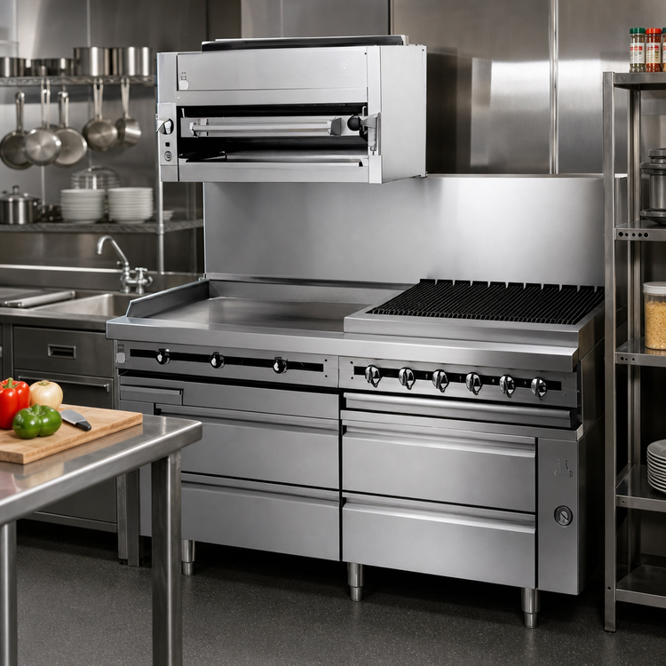 Product image #2 for Titan JMRH-18G 18" Modular Gas Griddle Top Range with Manual Controls