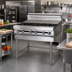 Thumbnail image #2 for Jade Range (Middleby) Titan JMRH-6ST 72-Inch Heavy-Duty Modular Gas Range with 6 Open Burners and 6 Rear Hot Tops